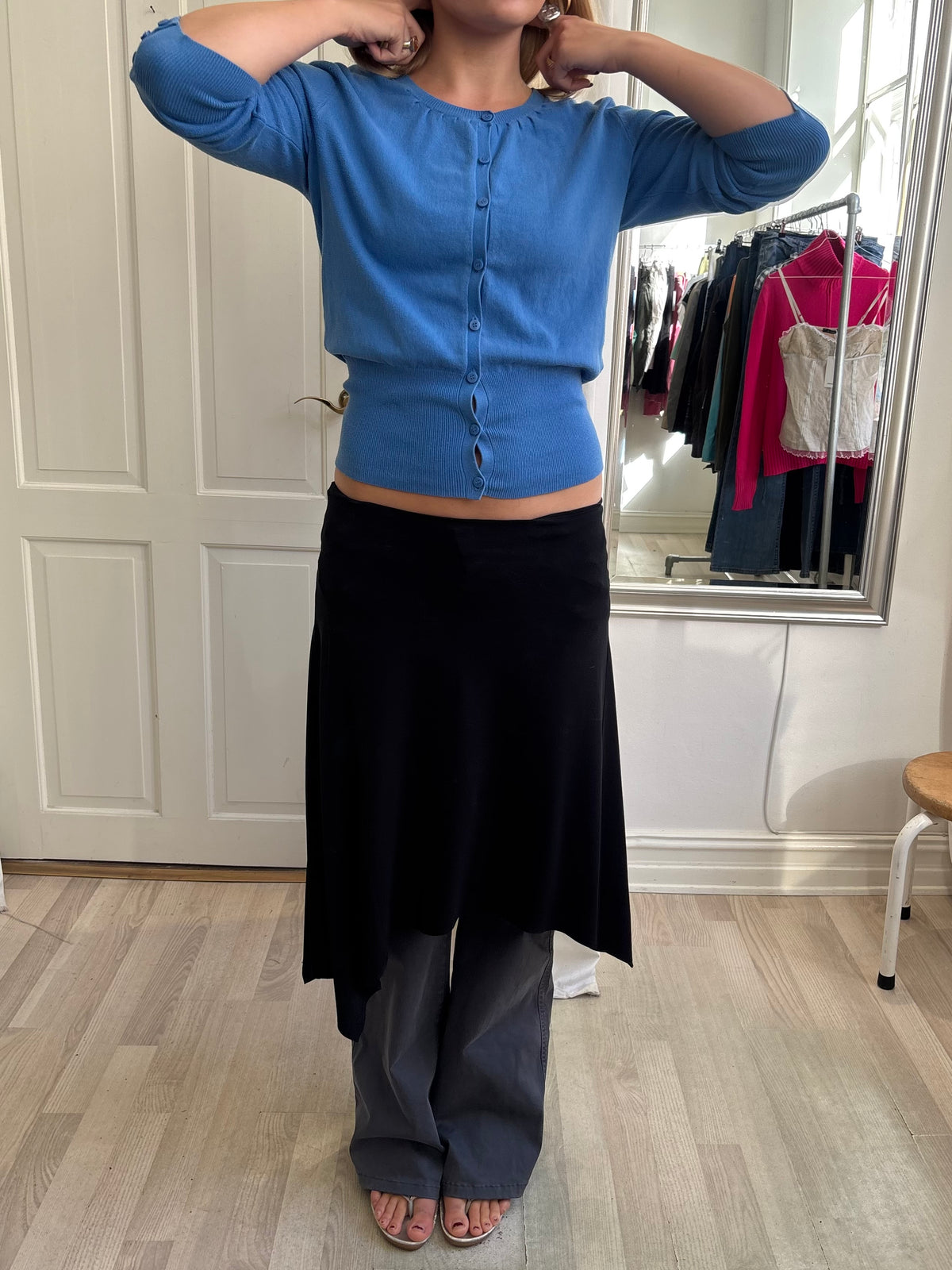 Blå cardigan