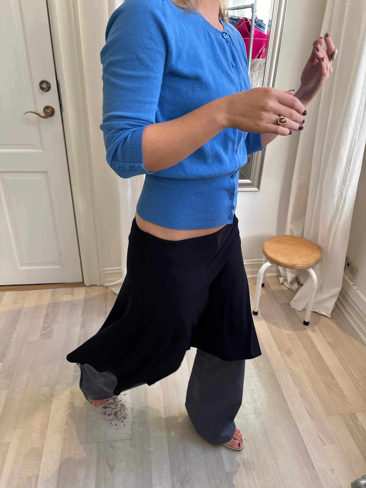 Blå cardigan