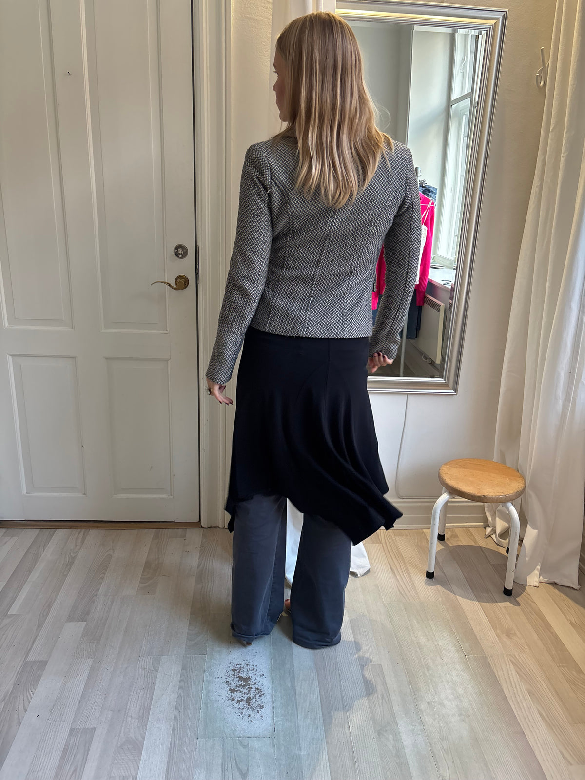 Grå uldblazer