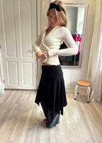 Hvid wrap sweater