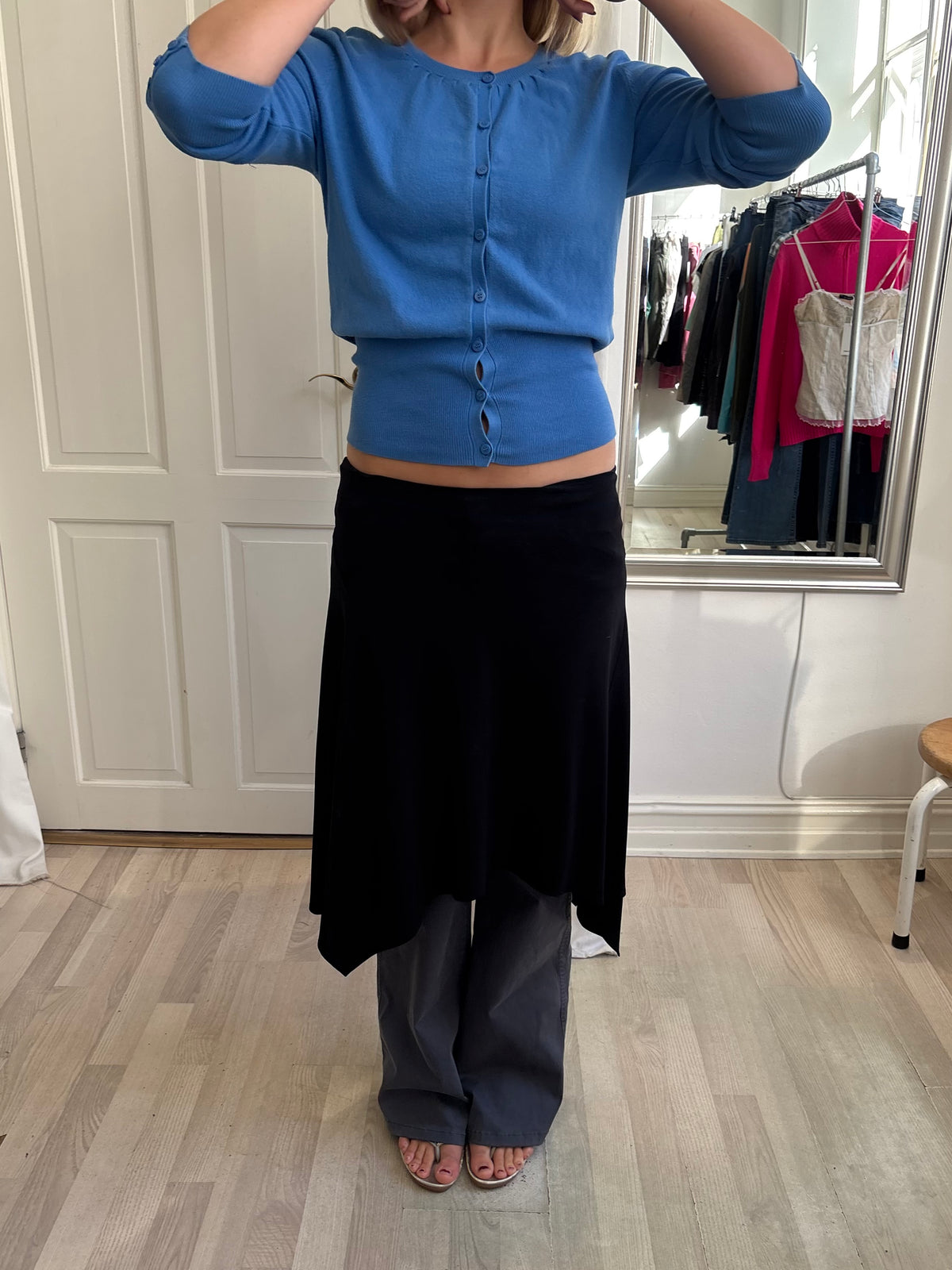 Blå cardigan