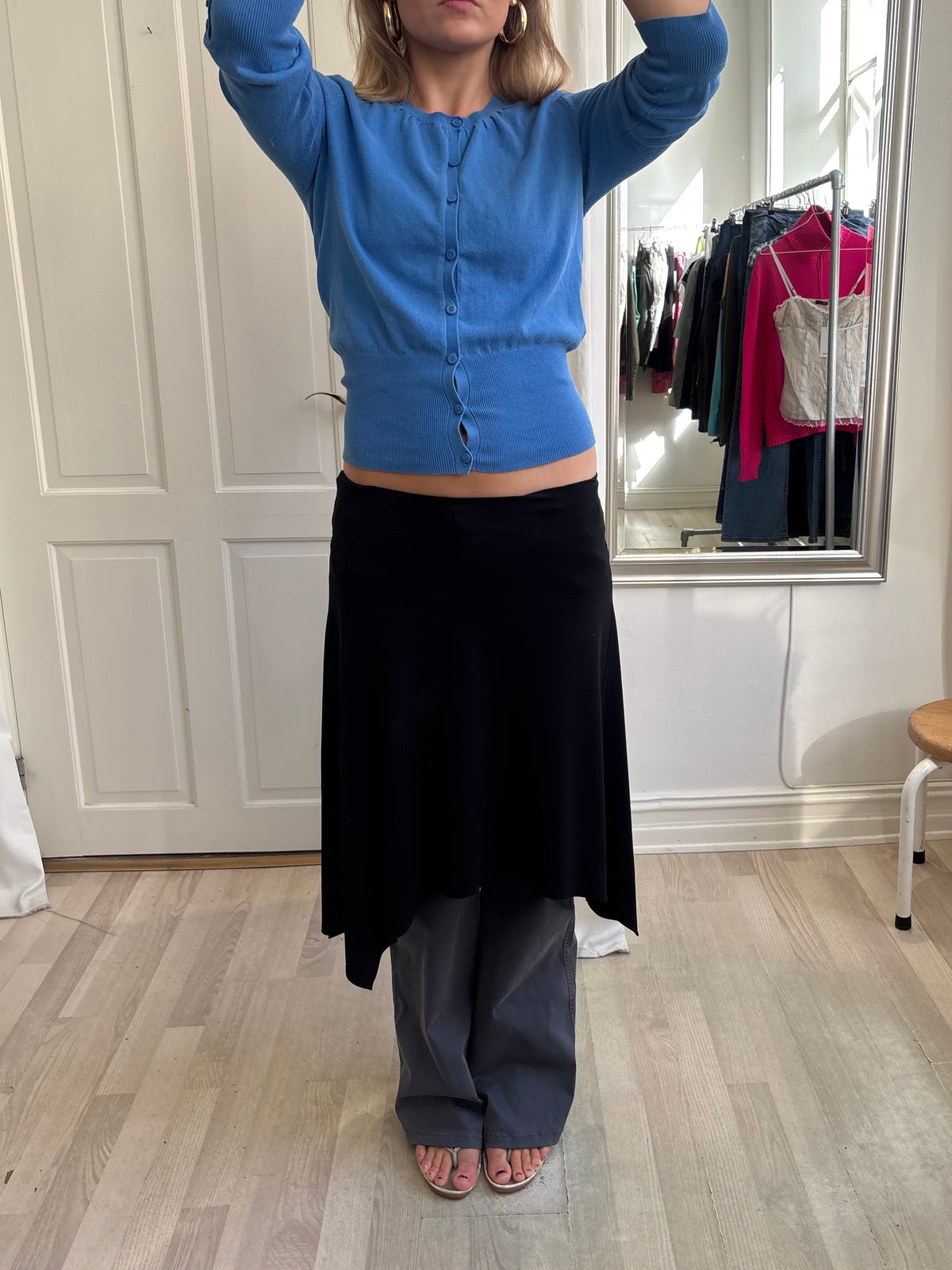 Blå cardigan