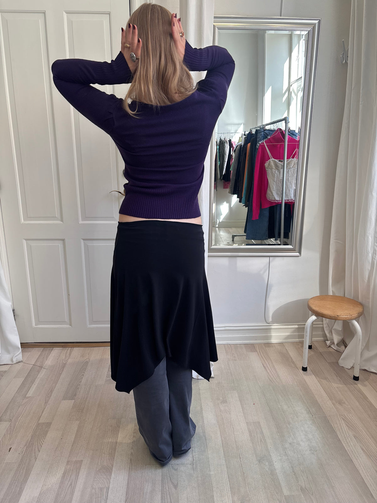 Lilla strik med V-hals