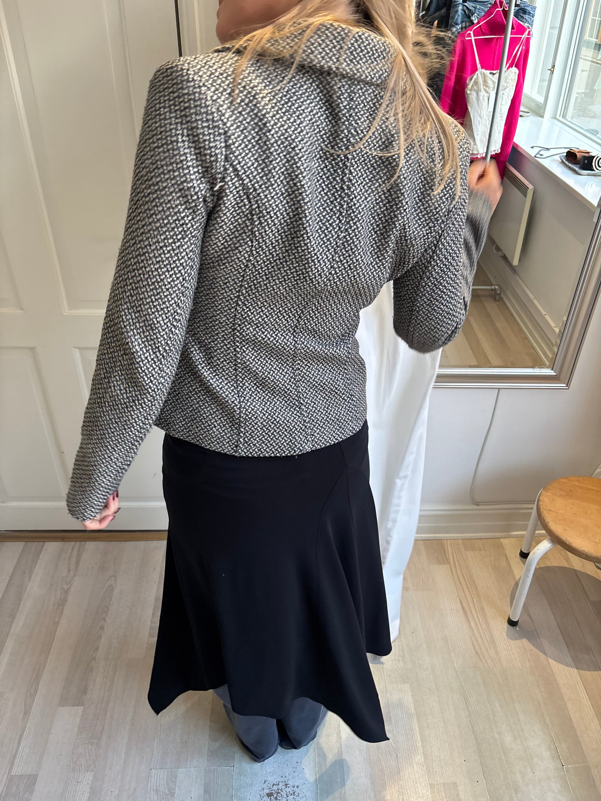 Grå uldblazer